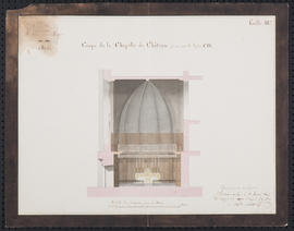 Coupe de la chapelle du château de Saint-Germain-en-Laye