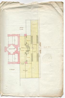 Plan du jardin du jardin des terrasses du Château-Neuf à Saint-Germain-en-Laye joint au certifica...
