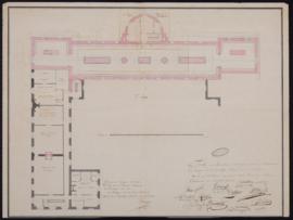 Plan du deuxième étage d'un projet d'hôtel de la ville et du district de Saint-Germain-en-Laye id...