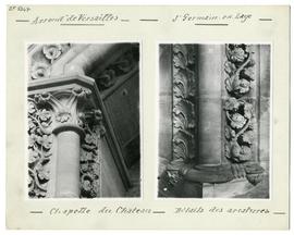 Photographies de détail de l'intérieur de la chapelle du château de Saint-Germain-en-Laye après r...