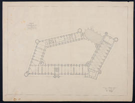 Plan du premier étage du château de Saint-Germain-en-Laye tel qu'il devrait être après restauration