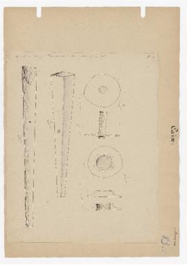 Planche de dessins d'objets en bronze découverts à Caix (planche 3)