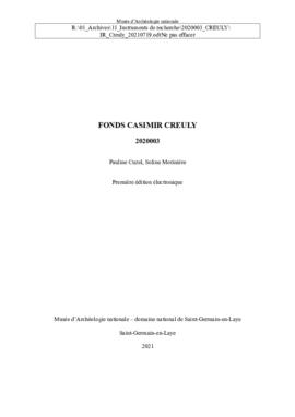 Fonds Casimir Creuly