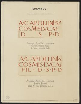 Planche « Deux exemplaires d’une dédicace à Apollon » - Suèvres