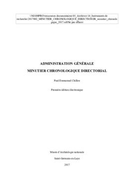 Administration générale. Minutier chronologique directorial (1956-2011)