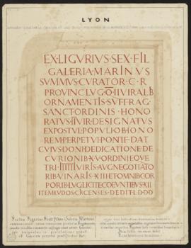 Planche « Monument élevé par le curateur en chef des citoyens romains de la province, à l’occasio...