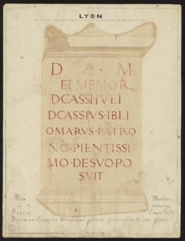 Planche « Monument funéraire élevé à un colon romain par un Gaulois son client » - Lyon