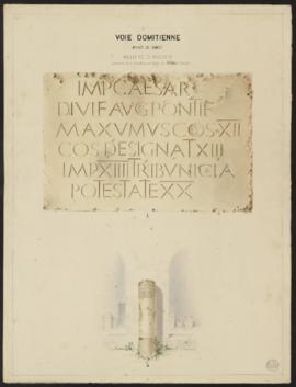 Planche « musée de Nîmes – milliaire d’Auguste provenant de la démolition de l’église de Milhau (...