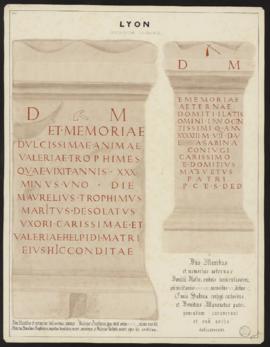 Planche « Inscriptions funéraires » - Lyon