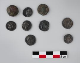 Monnaies gauloises retrouvées à Alise et Gergovie (N281, N286, N487, n357, N388, N618, N655, N272...