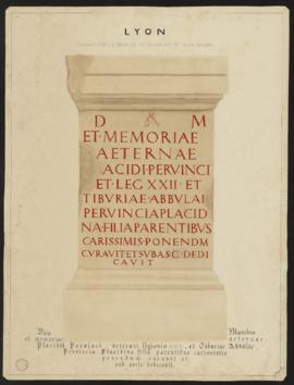Planche « Tombeau d’un vétéran de la légion XXII et de sa femme » - Lyon