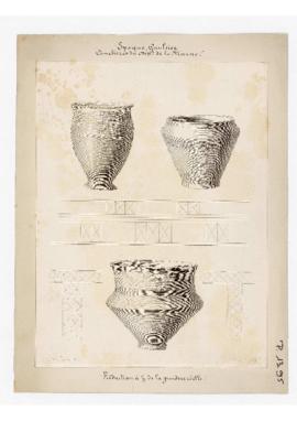 Planche de vases provenant des cimetières de la Marne