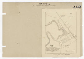 Plan de l'emplacement dit La Fosse aux Chapelets sur le territoire de Chassemy où furent découver...