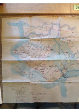 Carte gauloise et romaine de la presqu'île guérandaise par René Kerviler