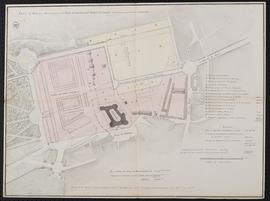 Plan des environs du château de Saint-Germain-en-Laye montrant les terrains proposés pour l'école...