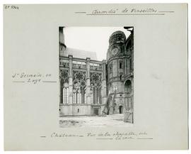 Photographie de l'élévation sur cour de la chapelle du château de Saint-Germain-en-Laye après res...