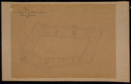 Calque d'après le plan du château de Saint-Germain-en-Laye par Jacques Androuet du Cerceau