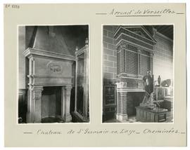 Photographies de deux cheminée du château de Saint-Germain-en-Laye après restauration