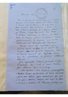 Lettre de Léon Renier à Alfred Maury