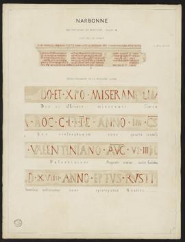 Planche « Inscriptions de Rusticus – feuille A » - Narbonne