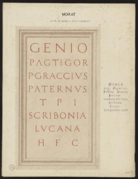 Planche « Autel au génie du Pagus Tigorinus » - Morat