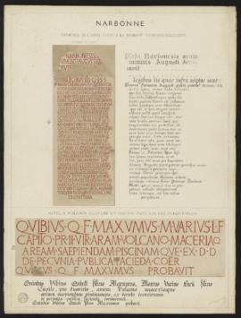 Planche « Dédicace de l’autel élevé à la divinité tutélaire d’Auguste » - Narbonne