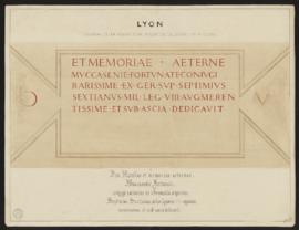Planche « Tombeau de la femme d’un soldat de la légion VIII Augusta » - Lyon