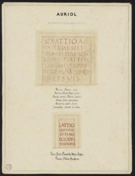 Planche « Inscriptions de la Gens Attia » - Auriol