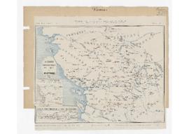 Carte réalisée par la Société des Antiquaires de l'Ouest – Essai topographique sur le pays des Pi...