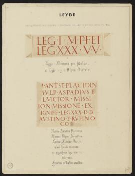 Planche « Monuments des légions I Minervia Pia Fidelis et XXX Ulpia Victrix » - Leyde