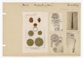 Quatre photographies d'objets de la collection Terninck