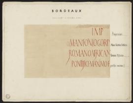 Planche « Monument à Gordien jeune » - Bordeaux