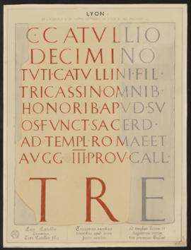 Planche « En l’honneur d’un prêtre du temple de Rome et des Augustes » - Lyon