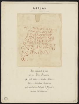 Planche « Inscription chrétienne datée » - Merlas