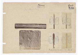 Photographies d'inscriptions et d'objets en provenance de Nîmes