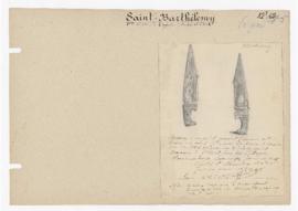 Dessin d'un petit poignard trouvé en avril 1860