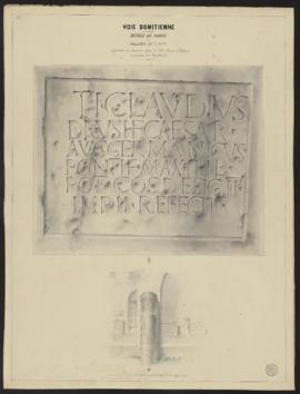 Planche « musée de Nîmes – milliaire de Claude provenant de l’ancienne église de Notre-Dame-de-Li...