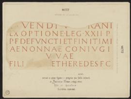 Planche « Vétéran de la légion XXII / tombeau d’un vétéran de la légion XXII et de sa femme » – Metz