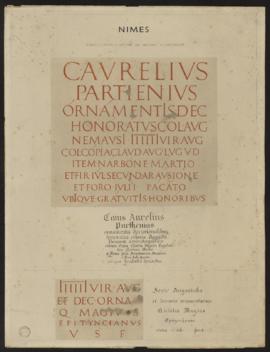 Planche « Sévirs augustaux décorés des insignes du décurionat » - Nîmes