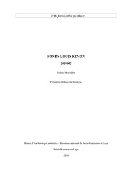 Fonds Louis Revon