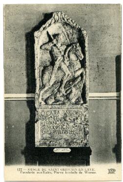 177 – MUSEE DE SAINT-GERMAIN-EN-LAYE. - Cavalerie auxiliaire, Pierre tombale de Worms