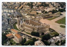 SAINT-GERMAIN-EN-LAYE (Seine-et-Oise). MA 6014 – Le Château, face Sud-Est, l’Église Saint-Louis et la Parterre