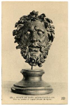 178 – MUSEE DE SAINT-GERMAIN-EN-LAYE. - Tête en bronze et argent (Musée de Spire)
