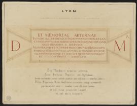 Planche « Sarcophage d’un bénéficiaire du procurateur de la province » - Lyon