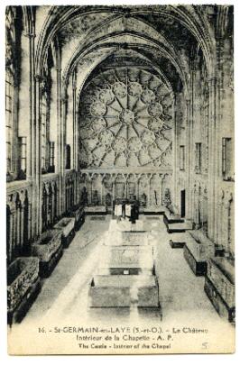 


St-GERMAIN-en-LAYE. (S.-et-O.) - le Château. Intérieur de la Chapelle – A.P. The Castle – Inte...