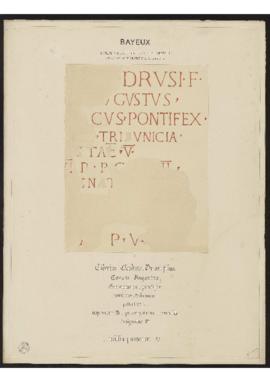 Planche "borne milliaire de l'an XLVI après J.-C." - Bayeux