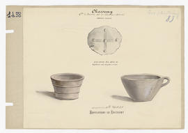 Sépultures de Chassemy - céramiques et fond d'assiette
