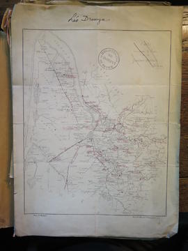 Carte du département de la Gironde tracée par Léon Drouyn