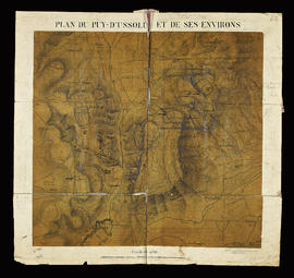 Plan du Puy-d’Ussolu et de ses environs. Dressé d’après les documents minutes, au 40000e, du Dépô...