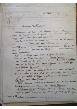 Lettre de Léon Drouyn à Félicien Saulcy